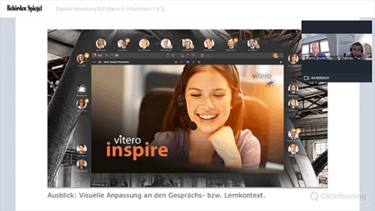 Vortrag von vitero an dem Online-Kongress für Digitale Verwaltung im Fachforum Digitale Bildung in und für Rheinland-Pfalz