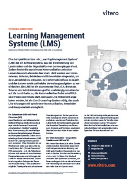 Informationsblatt zu den vitero Konnektoren zu Learning Management Systemen (LMS)