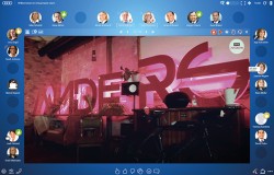 Screenshot vom virtuellen Live-Event bei der Audi AG mit der Webinar Software vitero inspire