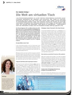 Artikel zum Thema die Welt am virtuellen Tisch mit Geschäftsführerin Heidi Sigel von vitero