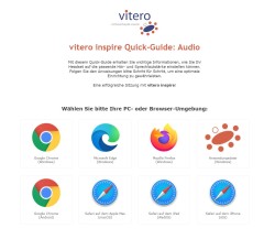 Informationsblatt zur Einstellung des Headset auf die passende Hör- und Sprechlautstärke in vitero inspire